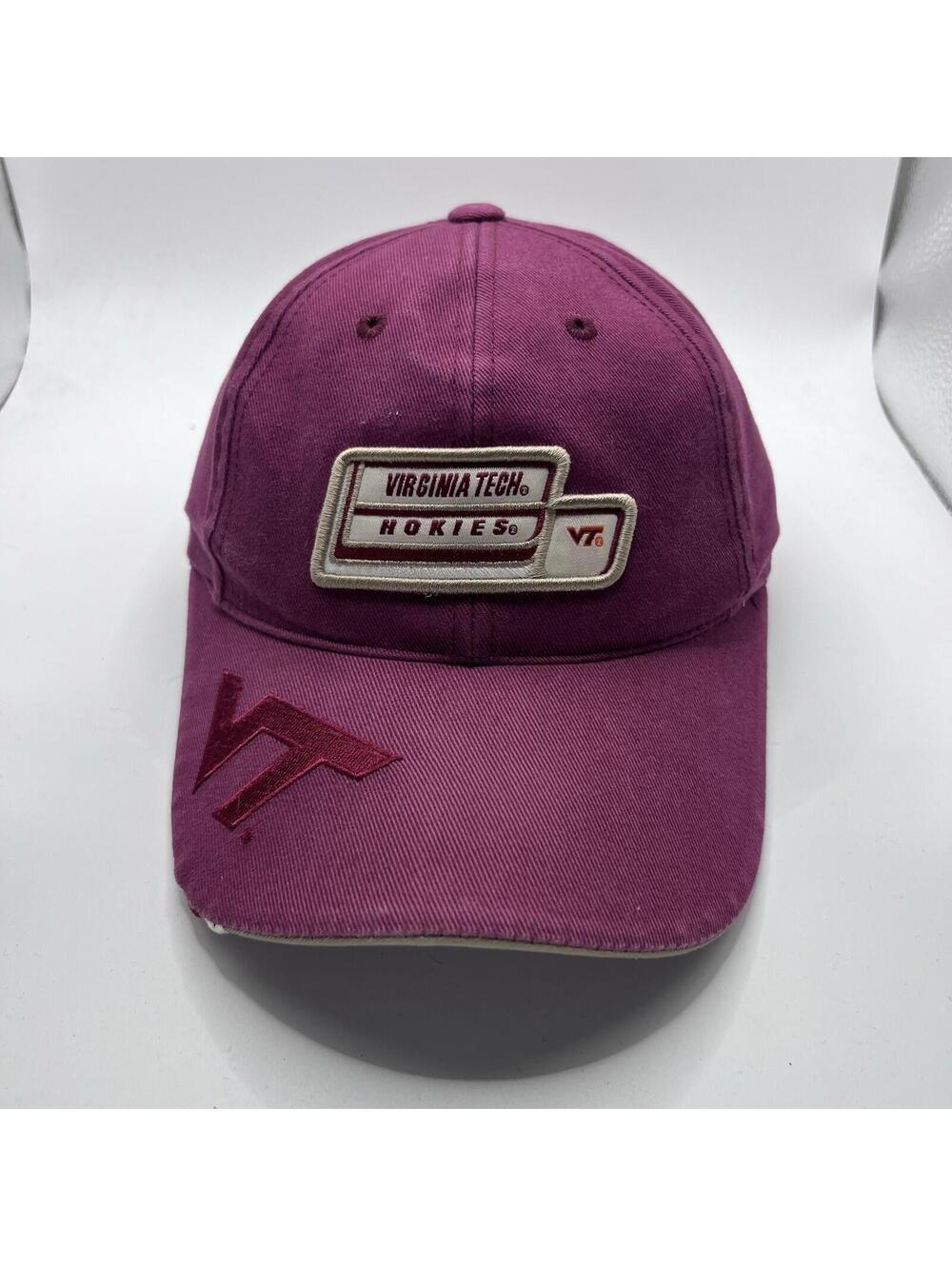 Virginia Tech Hokies Spell-Out Strapback Baseball Hat Cap Adjustable Burgundy
